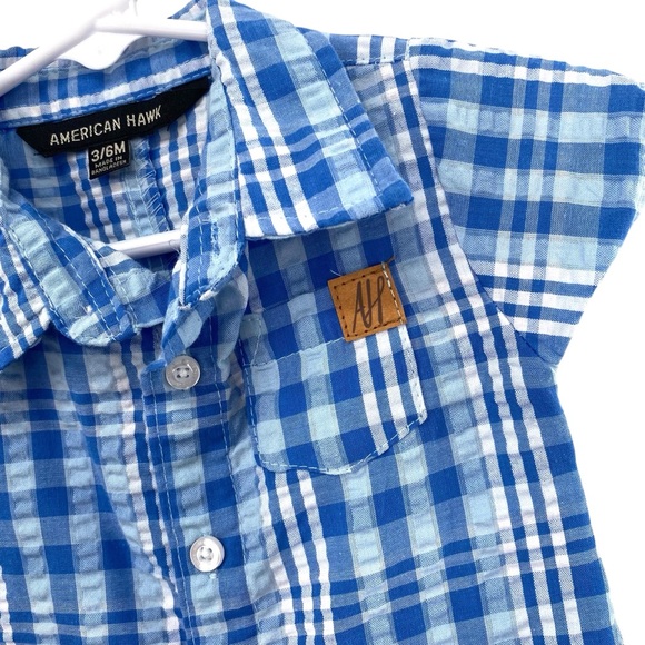 American Hawk Boys Romper Set 3-6 Months - Picture 3 of 8